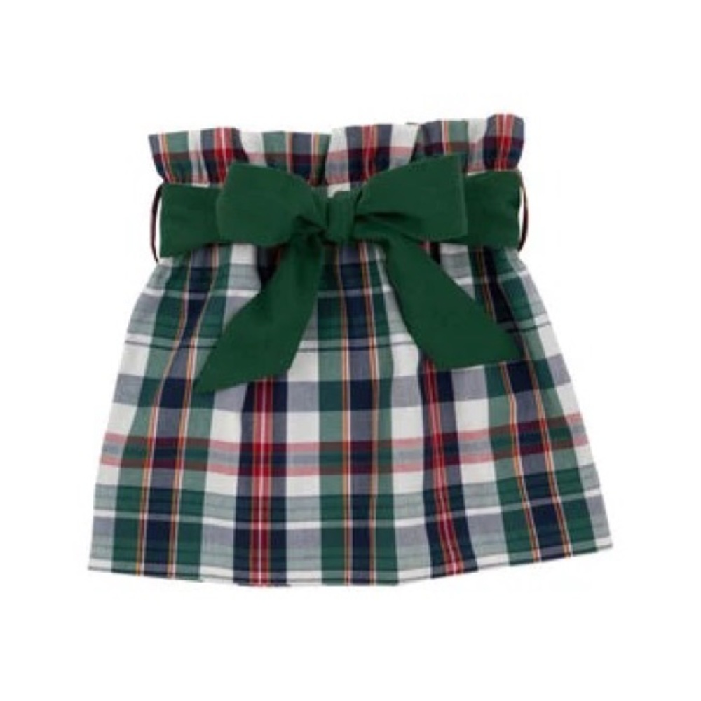 TBBC Beasley Bow Skirt Field Park Plaid
